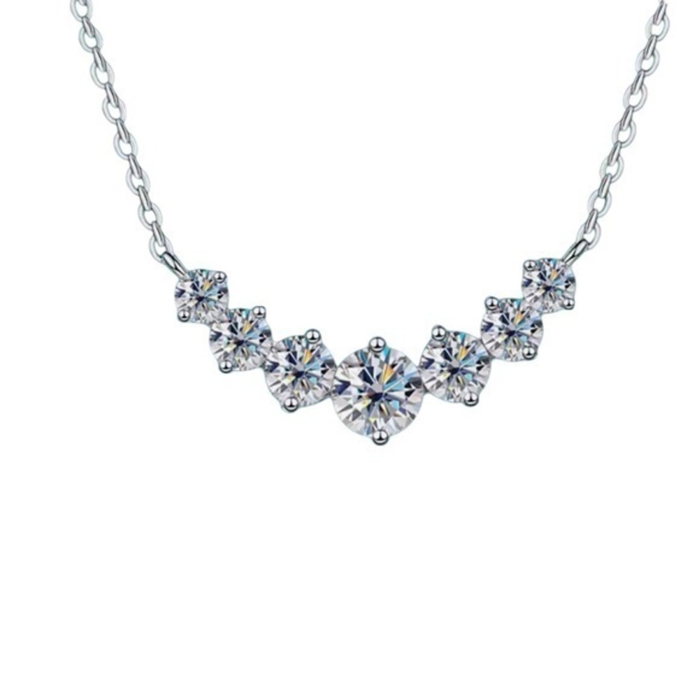 New .925 18k Overlay Diamond Necklace